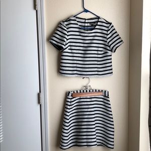 Crop top and mini skirt set